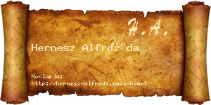 Hernesz Alfréda névjegykártya
